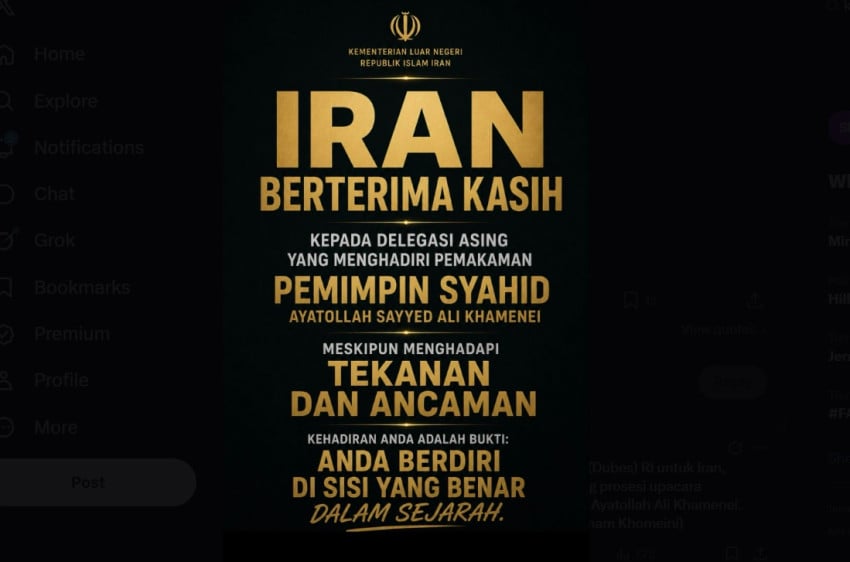 Apesar das ameaças, a embaixada iraniana agradece à delegação que compareceu ao funeral de Khamenei